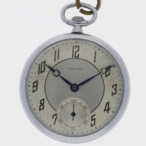 VULCAIN Pocket watch Stainless Steel Hand Winding